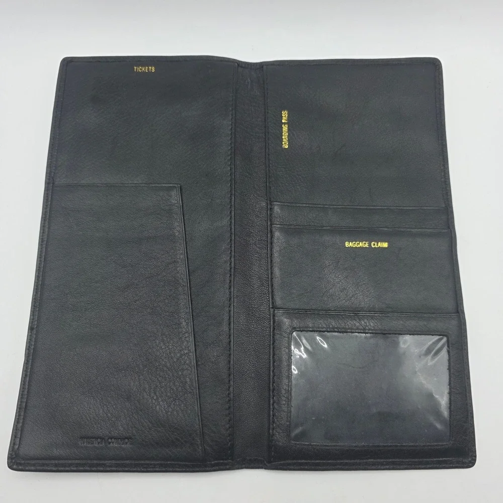 Mens Black Leather Long Secretary Wallet Slim Bifold Card Holder Organizer‎